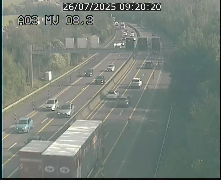 Webcam Autoroute après la Croix de Bettembourg en direction de Luxembourg sur l'A3