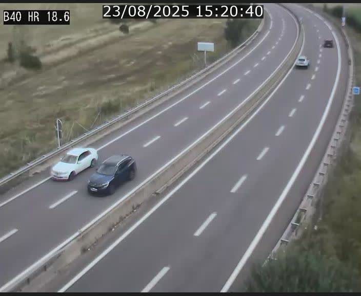 Webcam sur la route de liaison entre Micheville et Esch-Belval à la frontière entre le Luxembourg et la France. Vue orientée vers la Lorraine.