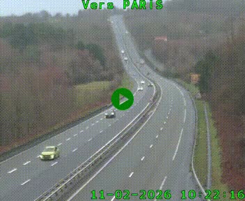 Caméra routière sur l'autoroute A20 à Bessines-sur-Gartempe. Vue orientée vers Paris
