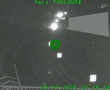 Caméra routière sur l'autoroute A20 à Noailles, en périphérie de Brive-la-Gaillarde. Vue orientée vers Toulouse