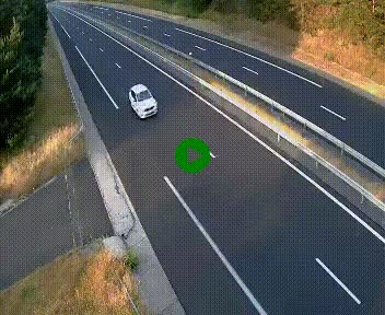 Caméra autoroute A75 à hauteur du col des Issartets en direction de Montpellier
