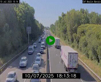 Webcam sur le périphérique de Nantes (N844) entre la Porte de Saint-Luce et la Porte d'Anjou, à l'est de la ville
