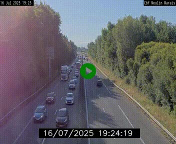 Webcam sur le périphérique de Nantes (N844) entre la Porte de Saint-Luce et la Porte d'Anjou, à l'est de la ville