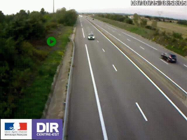 Webcam sur le contournement de Valence, sur la Nationale 7, à la jonction avec la N532, caméra orientée vers Grenoble