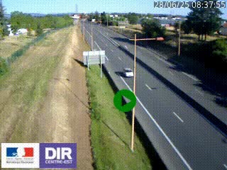 Webcam à Mably, à proximité de Roanne en direction de Moulins sur la N7