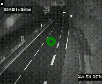 Webcam routière à hauteur de Bois-Guillaume en périphérie de Rouen. Vue orientée vers Rouen