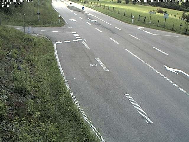 Webcam sur la RD164 à Tilleux. Vue orientée vers Neufchâteau