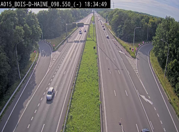 Webcam autoroute Belgique - Bois d'Haine - E42 - BK 98.6