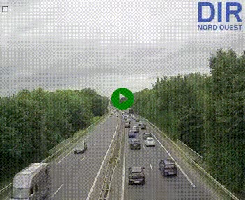 Webcam sur le périphérique de Caen (N814) à l'est de la ville, à Mondeville hauteur de la sortie 2, Presqu'île-Rives de l'Orne, au bout de l'autoroute A13