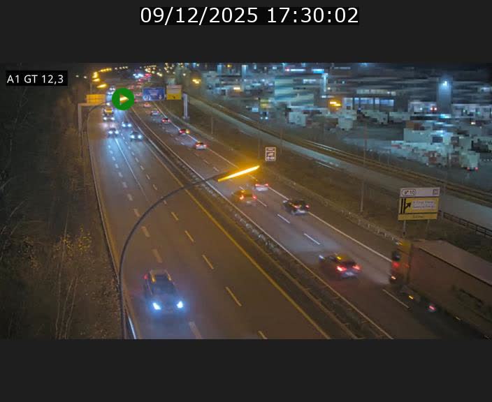 Traffic live webcam Luxembourg Senningerberg - A1 direction Allemagne - BK 12.3