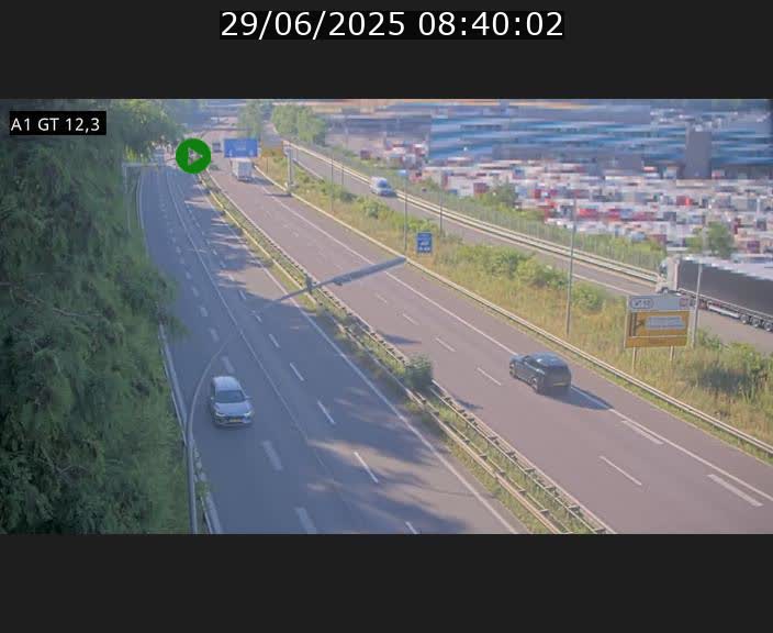Traffic live webcam Luxembourg Senningerberg - A1 direction Allemagne - BK 12.3