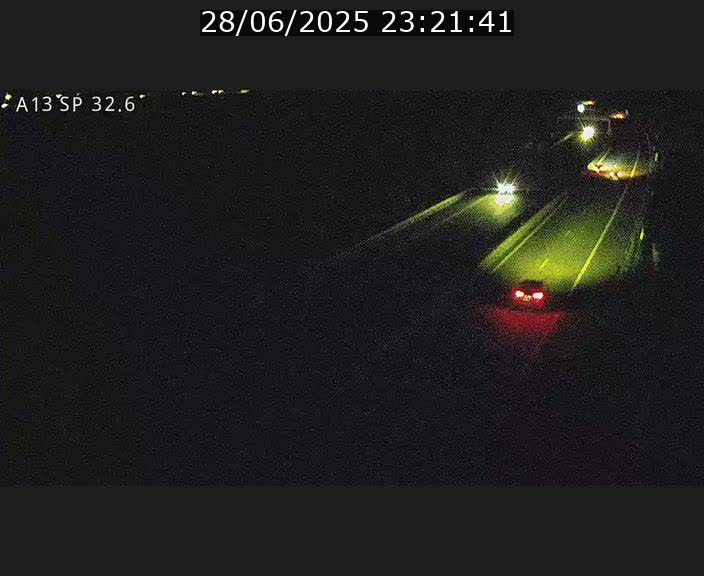 Webcam info trafic A13 à hauteur de Mondorf-les-bains. Vue orientée vers Altwies