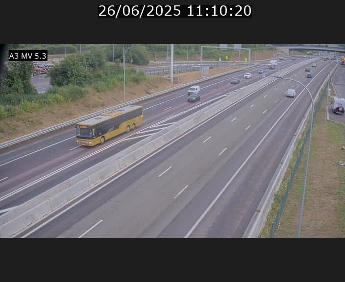 Webcam à l'Aire de Berchem au Luxembourg sur l'A3. Vue orientée vers la France