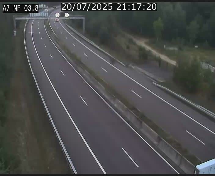 Webcam autoroute A7 au Luxembourg à la sortie du Tunnel Stafelter vers le Nord