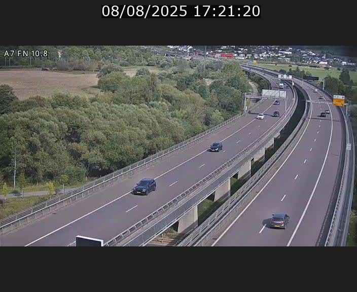 Caméra trafic Luxembourg - A7, Tunnel Gousselerbierg, sortie sud, direction rond-point Lorentzweiler (BK 10.8)