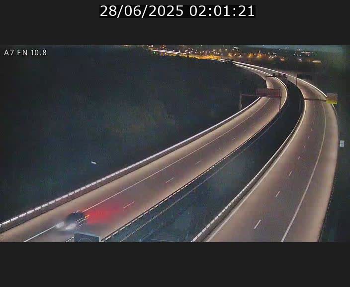 Caméra trafic Luxembourg - A7, Tunnel Gousselerbierg, sortie sud, direction rond-point Lorentzweiler (BK 10.8)