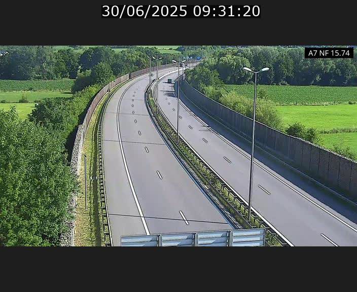 Caméra trafic Luxembourg - A7, Tunnel Mersch, entrée nord, direction Lorentzweiler