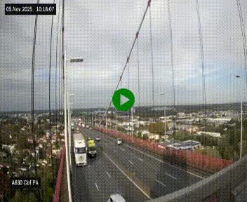 Webcam autoroute sur le périphérique de Bordeaux (A630) au nord de la ville. Caméra située sur le Pont d'Aquitaine.