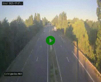 Webcam routière à la fin de la N10, en périphérique ouest d'Angouleme, proche de la jonction avec l'A10
