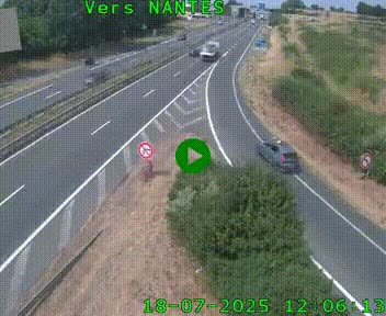 Webcam N147 au nord de Poitiers et à la jonction avec la A10