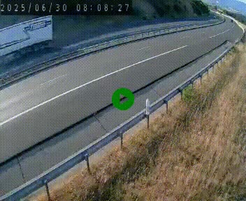 Caméra autoroutière France - A75, Engayresque, entre Millau et Séverac-le-Chateau, en direction de Montpellier