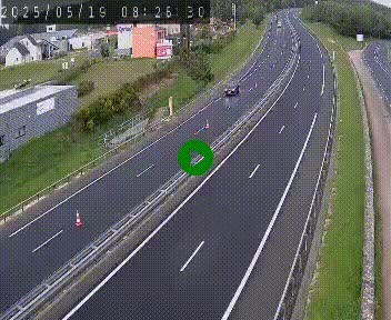 Caméra autoroute A75 à hauteur du col du rocher blanc en direction de Montpellier