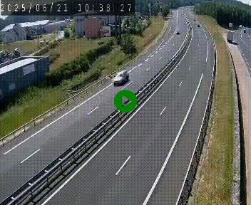 Caméra autoroute A75 à hauteur du col du rocher blanc en direction de Montpellier