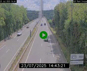 Webcam sur la N165 après le Pont de l'Iroise, à l'entrée de Brest