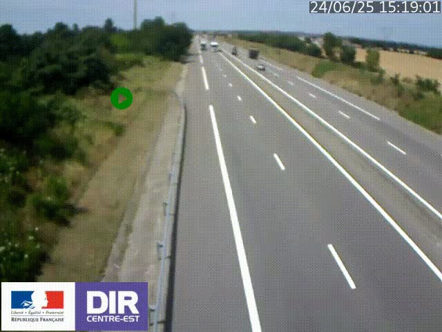 Webcam sur le contournement de Valence, sur la Nationale 7, à la jonction avec la N532, caméra orientée vers Grenoble