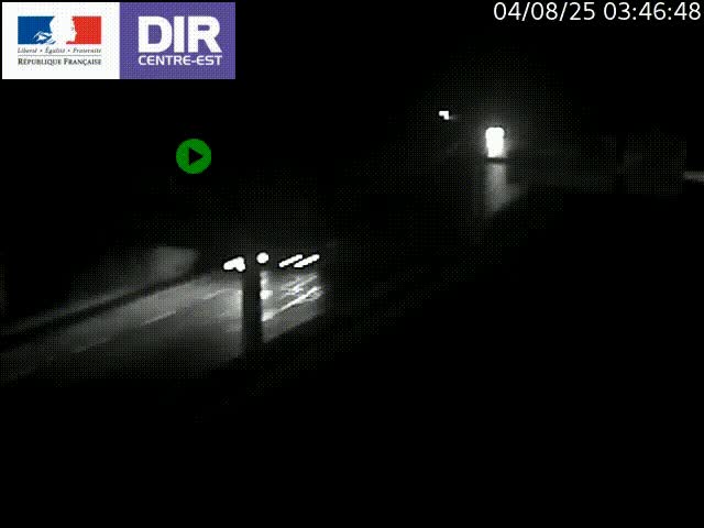 Caméra de circulation routière sur le boulevard périphérique Laurent Bonnevay de Lyon (D383) à hauteur de Bron, avant la jonction avec l'A43. Vue orientée vers l'échangeur