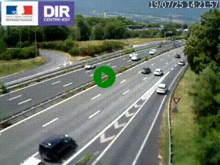 Caméra routière à hauteur de la sortie 15 Chambéry-centre au PK 4,103 en direction d'Albertville