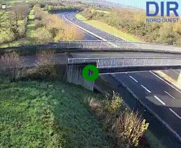 Webcam sur A84 à hauteur de Pont-Farcy, au niveau du pont autoroutier sur la Vire, au sud de Saint-Lô