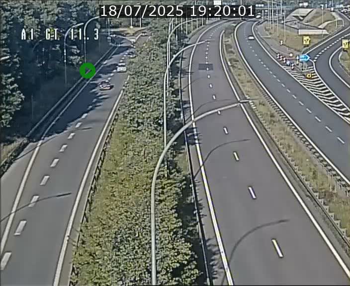 Traffic live webcam Luxembourg Senningerberg - A1 direction Allemagne - BK 11.3