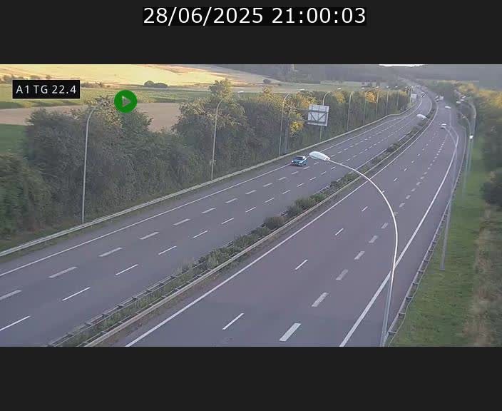 Traffic live webcam Luxembourg Flaxweiler - A1 direction Luxembourg - BK 22.4