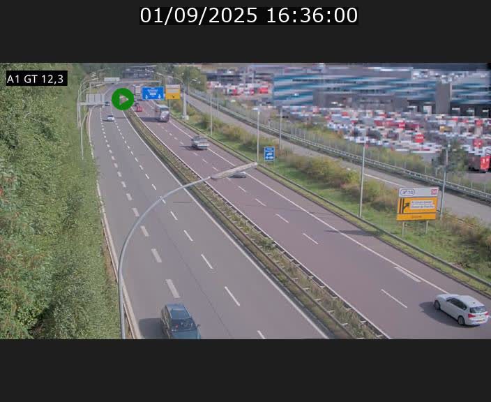 Traffic live webcam Luxembourg Senningerberg - A1 direction Allemagne - BK 12.3