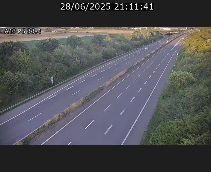 Webcam trafic sur A13 à hauteur de Mondorf-les-Bains en direction d'Altwies