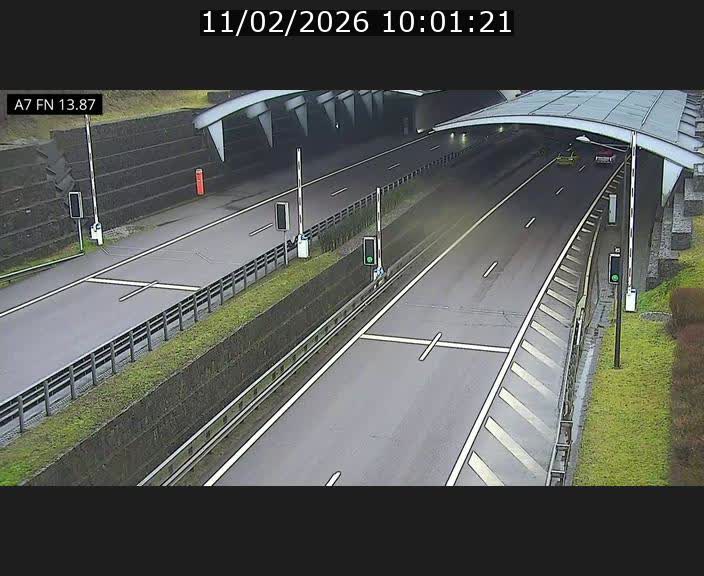Caméra trafic Luxembourg - A7, Tunnel Gousselerbierg, entrée nord, direction Lorentzweiler