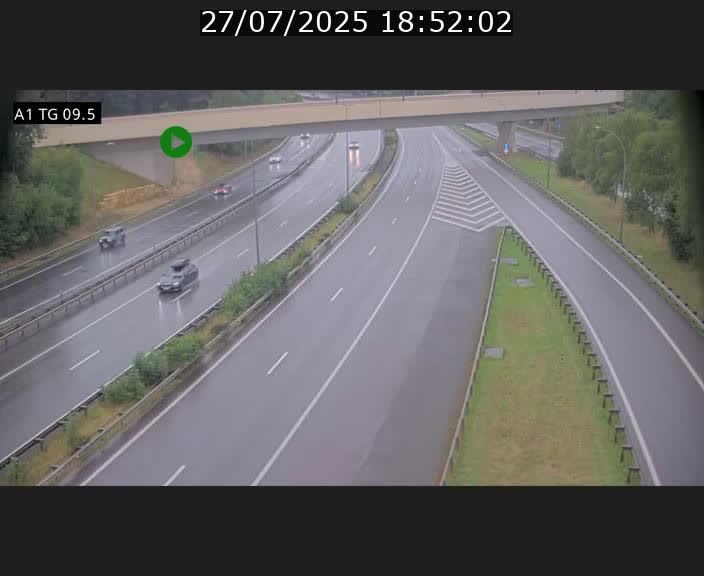 Traffic live webcam Luxembourg Jonction Grünewald - A1 direction Luxembourg-ville - BK 9.5