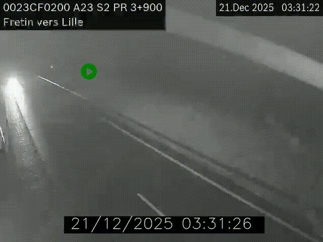 Webcam autoroute A23 à hauteur de Fretin. Vue orientée vers Lille
