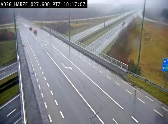 Caméra autoroute Belgique - Sougné-Remouchamps,E25 direction Luxembourg