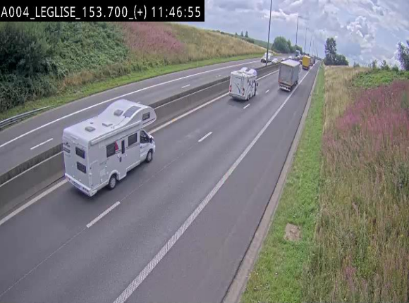 Webcam autoroute E411 à hauteur de Léglise, en direction de Luxembourg