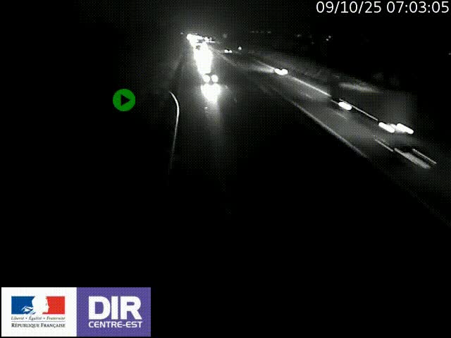 Webcam sur le contournement de Valence, sur la Nationale 7, à la jonction avec la N532, caméra orientée vers Grenoble