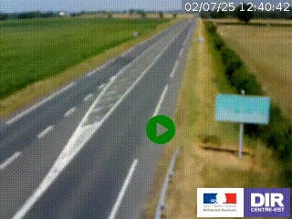 Webcam routière sur la RN7 à hauteur de Toulon-sur-Allier, entre Moulins et Vichy