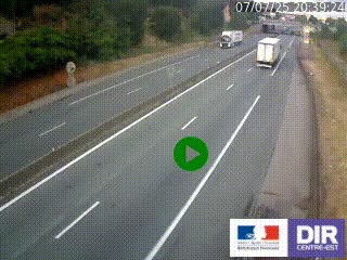 Caméra autoroutière sur l'A47 à hauteur de Givors, a proximité de Lyon. La webcam est orientée vers Lyon
