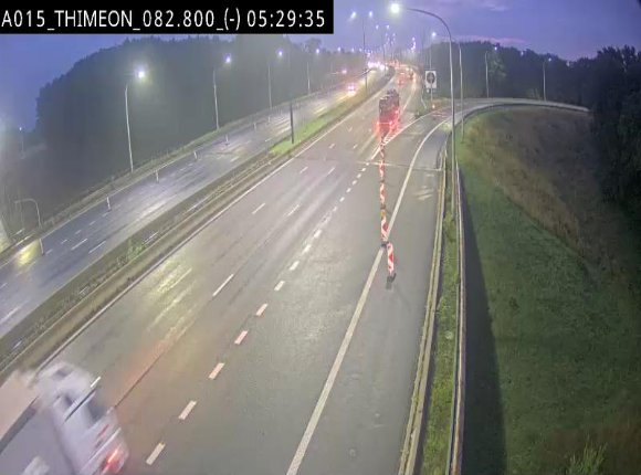 Caméra trafic Belgique - Thiméon - E42, jonction avec A54 (E420) direction La Louvière/Charleroi - BK 82.82