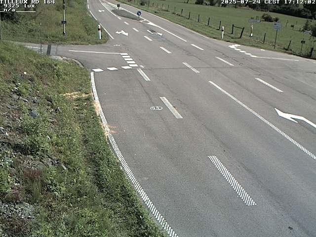Webcam sur la RD164 à Tilleux. Vue orientée vers Neufchâteau