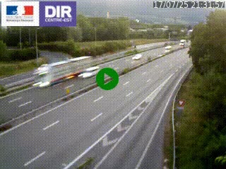Caméra routière à hauteur de la sortie 15 Chambéry-centre au PK 4,103 en direction d'Albertville
