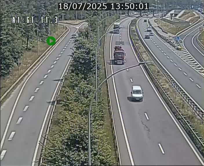 Traffic live webcam Luxembourg Senningerberg - A1 direction Allemagne - BK 11.3
