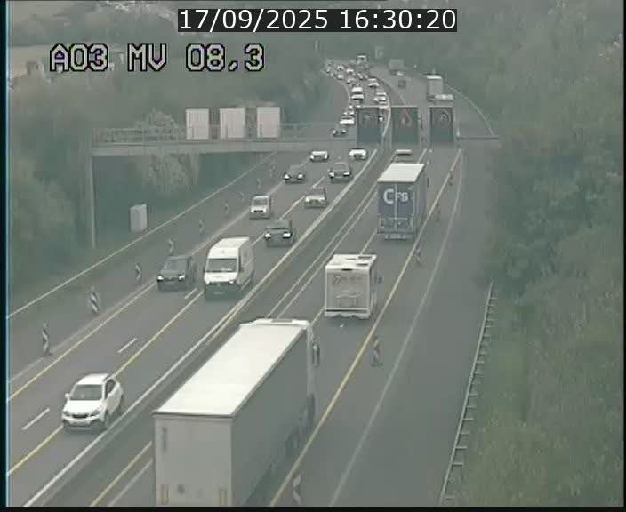 Webcam Autoroute après la Croix de Bettembourg en direction de Luxembourg sur l'A3