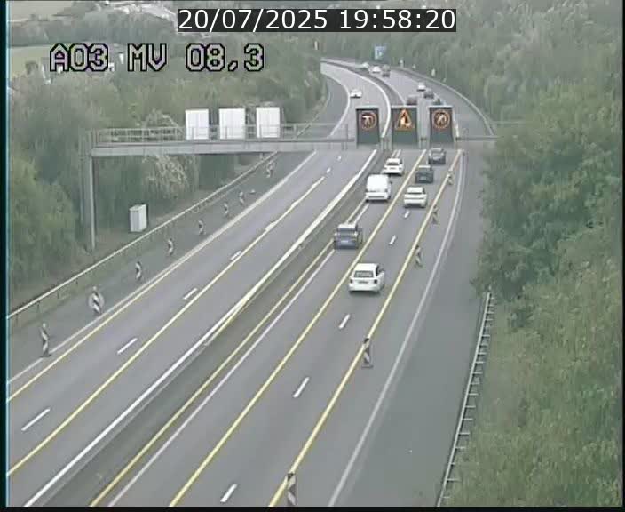 Webcam Autoroute après la Croix de Bettembourg en direction de Luxembourg sur l'A3